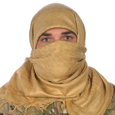 Тактический шемаг куфия шарф CAMCON Shemagh 6103 Desert Tan (пустельний)/Чорний - изображение 2