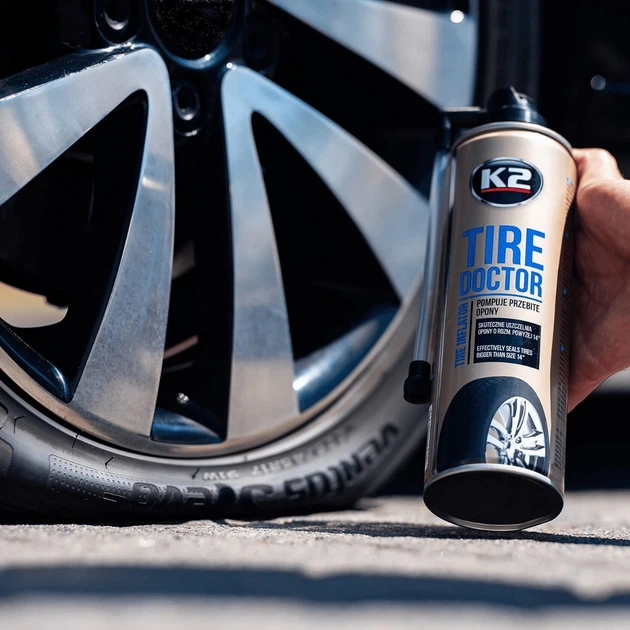 Koło zapasowe w sprayu K2 TIRE DOKTOR 500 ml (5906534009319) - obraz 5