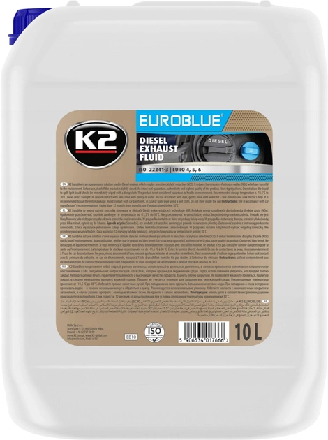 Акция на Розчин сечовини K2 Euroblue AdBlue 10 л  (K2-EB10) от Rozetka