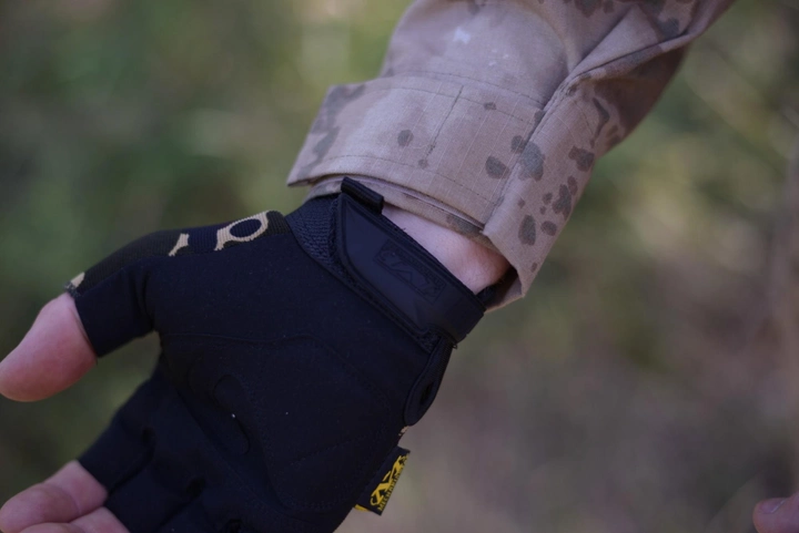 Перчатки тактические военные армейские безпалие M-PACT с защитой костяшек кулака дышащие боевые XL Зеленый - изображение 2
