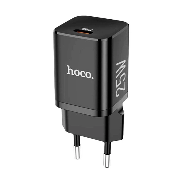 Мережевий зарядний пристрій HOCO Rigorous N19 | Type-C, 25W, 3A, QC/PD | адаптер із швидкою зарядкою Black - Фото 1 Мережевий зарядний пристрій HOCO Rigorous N19 | Type-C, 25W, 3A, QC/PD | адаптер із швидкою зарядкою Black - зображення 1