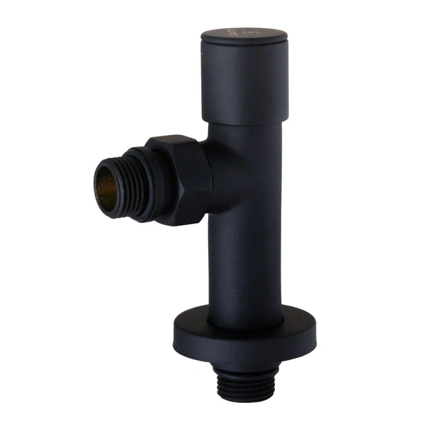 Набор угловых кранов с американкой Solomon LUX 1/2" 7777 (2шт.) BLACK - изображение 2