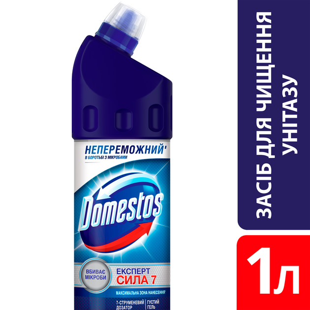 Засіб для чищення унітазу Domestos Експерт Сила 7 1 л (8710908149399) - зображення 5