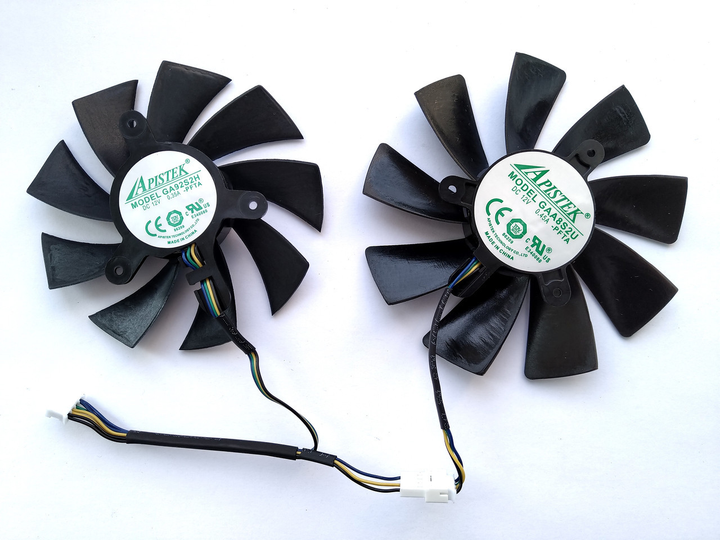Вентилятор Apistek для видеокарты Zotac Mini GA92S2H GAA8S2U (FD9015U12S FD10015H12S) комплект 2 шт (№127) - изображение 3