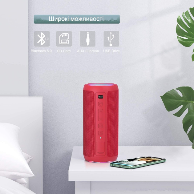 Портативная Колонка акустическая система Ortizan X10 Red - изображение 4