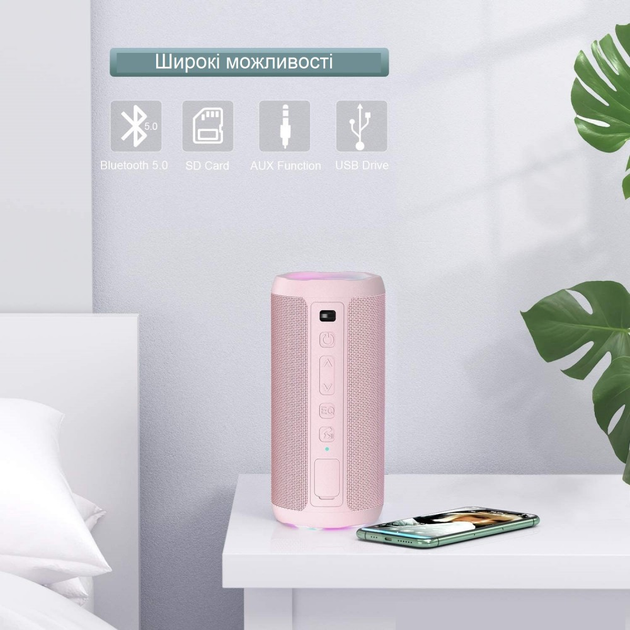 Портативная колонка акустическая система Ortizan X10 Rose - изображение 2