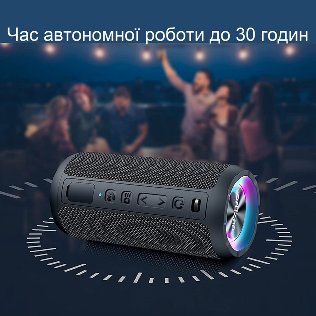 Портативная колонка акустическая система Ortizan X10 Black - изображение 4