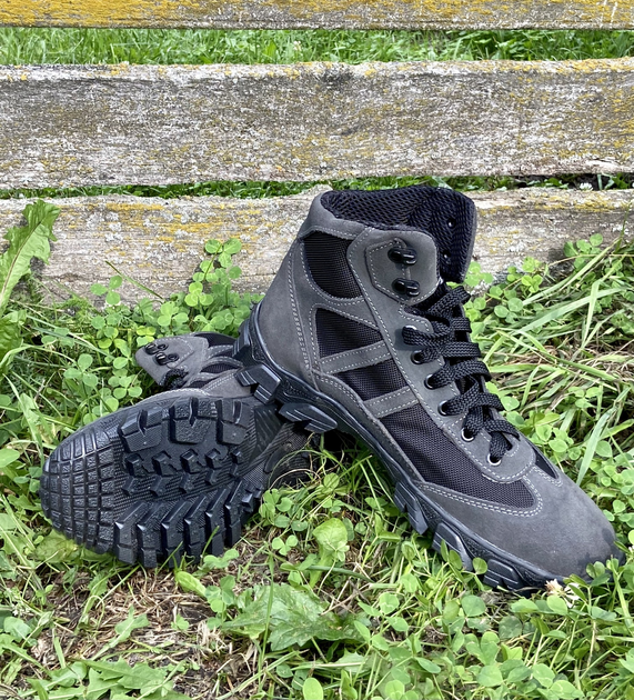 Берцы короткие облегченные , обувь для военных, пожарных, полиции KROK BUС03, 43 размер, чёрные, 01.43 - изображение 2
