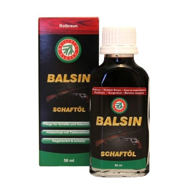 Масло Ballistol Balsin Schaftol 50мл для ухода за деревом красно-коричневый (23060) - изображение 1