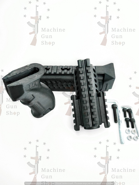 Цевье для АК и модификаций, Приклад телескопический регулируемый, Пистолетная рукоятка с отсеком (0034) - изображение 2