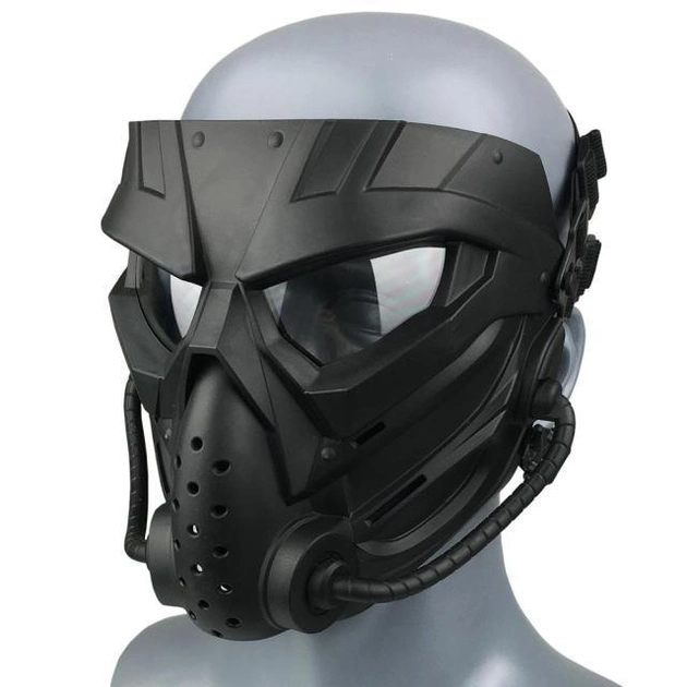 Маска для страйкбола из поликарбоната. Тактический шлем маска для мотоцикла. Противоударная лыжная маска KartLine - изображение 2