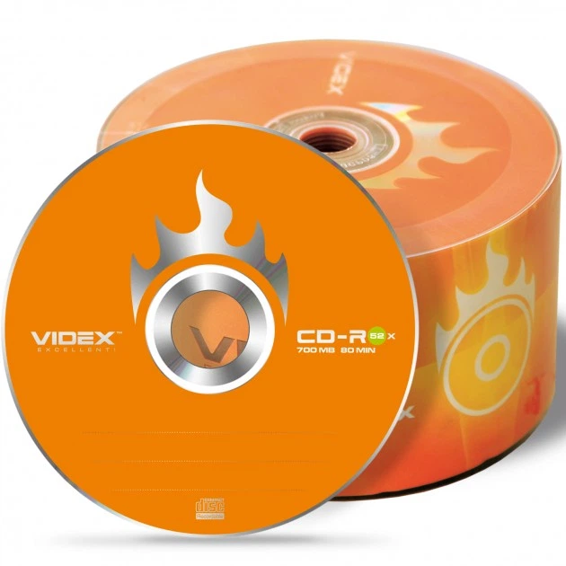 Компакт диск VIDEX CD-R 700 Mb 52x bulk 50 (упаковка 50шт) - Фото 2 Компакт диск VIDEX CD-R 700 Mb 52x bulk 50 (упаковка 50шт) - изображение 2