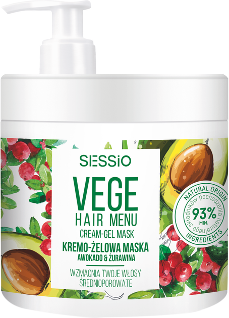 Кремово-гелевая укрепляющая маска для волос Chantal Hair Vege Menu ...