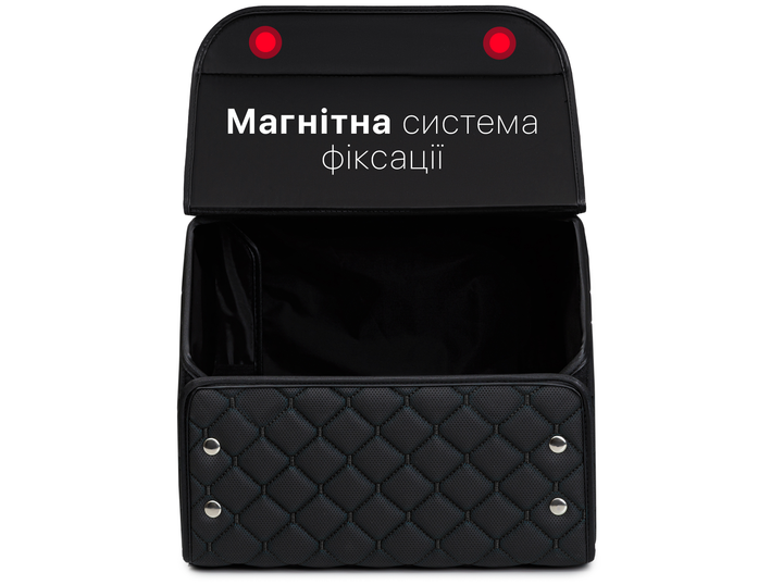Автомобильный органайзер (саквояж) в багажник Kia/Киа черный размер S с премиум экокожи 0373S - изображение 3