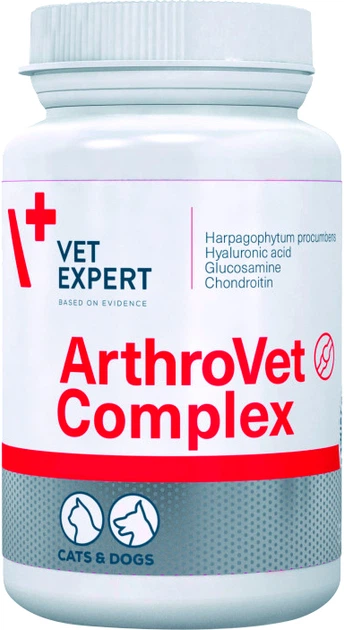 Пищевая добавка Vet Expert ArthroVet Complex для поддержания здоровья хрящей и суставов у кошек и собак 90 таблеток (5907752658242) - Фото 1 Пищевая добавка Vet Expert ArthroVet Complex для поддержания здоровья хрящей и суставов у кошек и собак 90 таблеток (5907752658242) - изображение 1