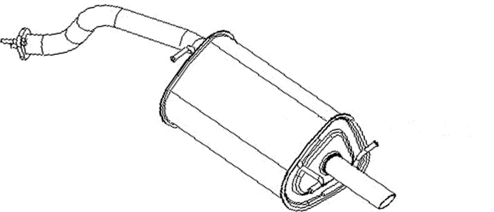 Глушник Bosal задній у зборі Lanos хетчбек (BO0025) (141-017) - зображення 1