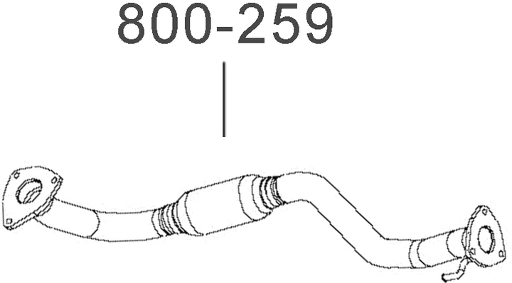 Труба Bosal приймаюча Lanos (BO0020) (800-259) - зображення 1