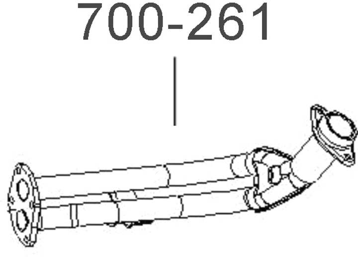 Труба Bosal, що приймає під каталізатор Sens (BO0019) (700-261) - зображення 1