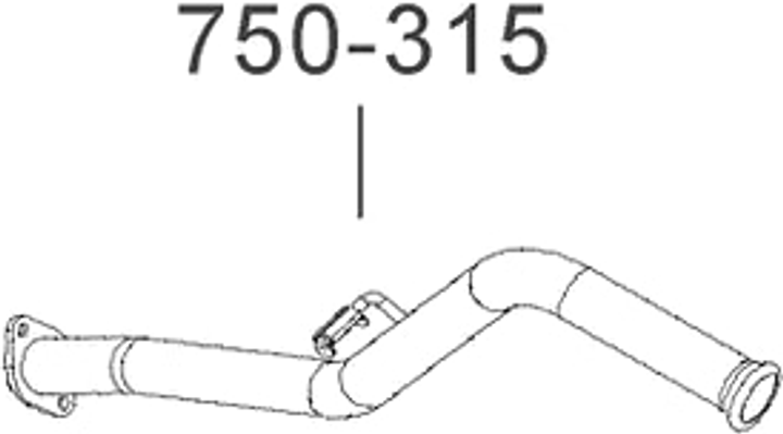 Труба Bosal випускна у зборі ЗАЗ 1105 (BO0033) (750-315) - зображення 1