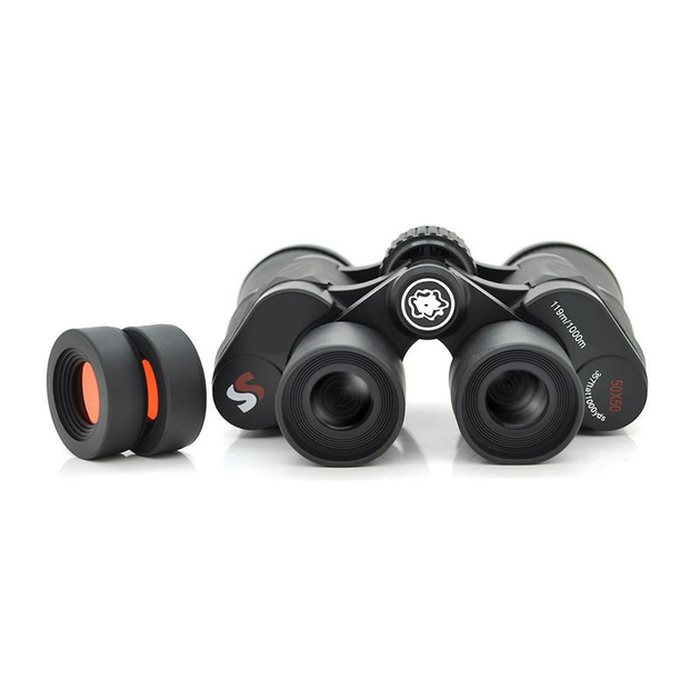 Мощный бинокль для наблюдения Sport Optics 50x50-10 кратное увеличение 119m/1000m водонепроницаемый, прорезиненный Черный - изображение 6