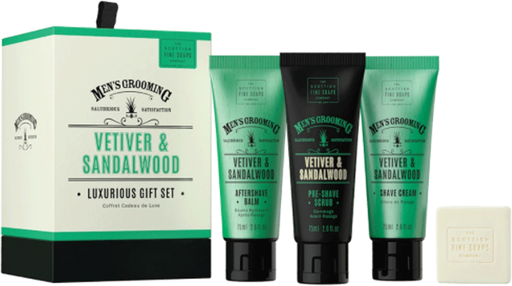 Набор Scottish Fine Soaps Men’s Grooming Vetiver & Sandalwood (5016365032094) - Фото 1 Набор Scottish Fine Soaps Men’s Grooming Vetiver & Sandalwood (5016365032094) - изображение 1