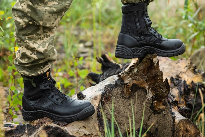 Берці тактичні. Чоловічі ультралегкі бойові черевики Мaxsteel Hi-legs Black 38 (251мм) чорні - зображення 2