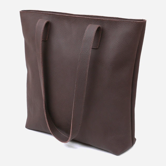 Сумка шопер жіноча шкіряна Shvigel leather-16363 Коричнева - Фото 1 Сумка шопер жіноча шкіряна Shvigel leather-16363 Коричнева - изображение 1