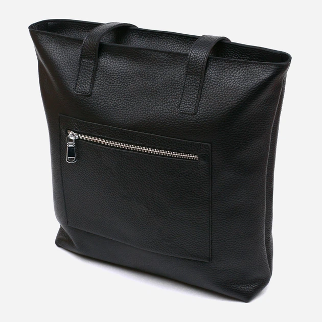 Сумка шопер жіноча шкіряна Shvigel leather-16354 Чорна - Фото 2 Сумка шопер жіноча шкіряна Shvigel leather-16354 Чорна - зображення 2