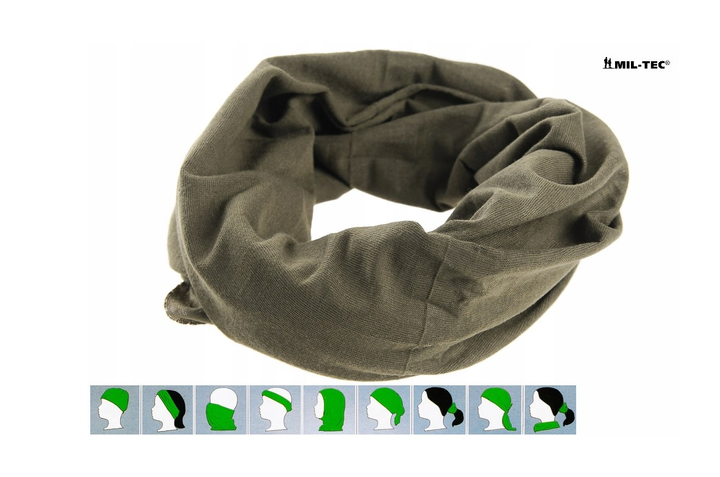 Мультифункціональний військовий шарф-рукав MIL-TEC OLIV - зображення 1