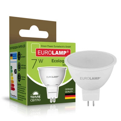 Лампочка Eurolamp LED SMD MR16 7W GU5.3 3000K 220V (LED-SMD-07533(P)) - Фото 1 Лампочка Eurolamp LED SMD MR16 7W GU5.3 3000K 220V (LED-SMD-07533(P)) - зображення 1