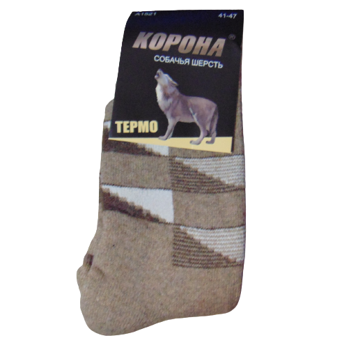 Носки термо собачья шерсть на махре Корона A1521 41-47 бежевые - Фото 1 Носки термо собачья шерсть на махре Корона A1521 41-47 бежевые - изображение 1