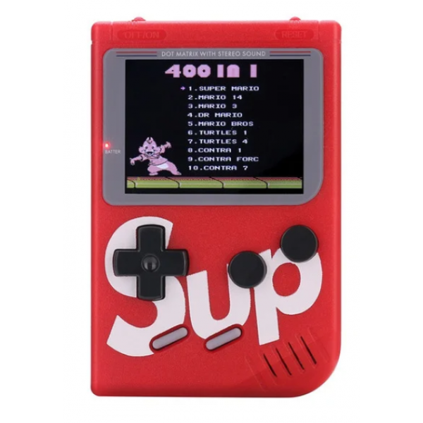 Портативная игровая ретро консоль приставка UKC 400 в 1 игр dendy денди SEGA 8bit SUP Game Box красная - Фото 2 Портативная игровая ретро консоль приставка UKC 400 в 1 игр dendy денди SEGA 8bit SUP Game Box красная - изображение 2