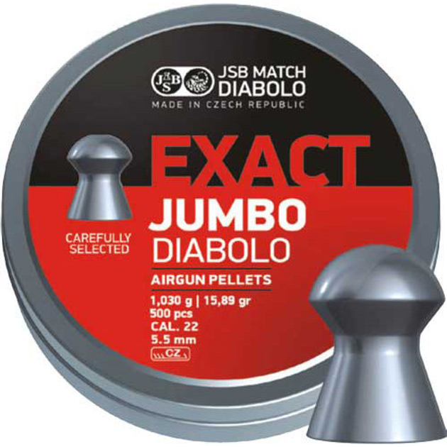 Кулі пневматичні JSB Exact Jumbo 5,5 мм 1,03 г 250 шт/уп (546245-250) - зображення 1