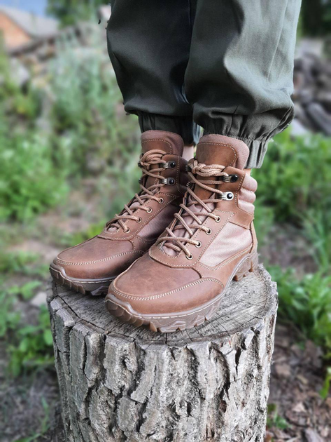 Тактические мужские ботинки с трековой подошвой коричневые размер 39 - изображение 2