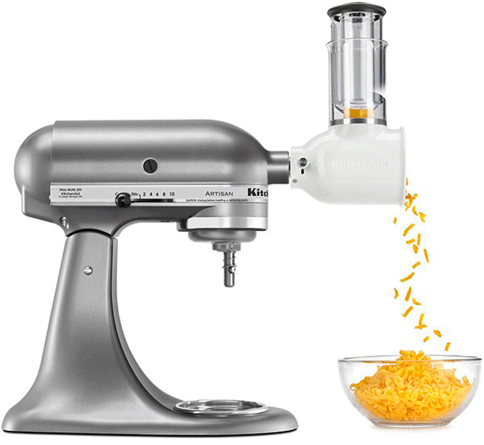 Насадка-овочерізка KitchenAid 5KSMVSA з трьома барабанами біла - зображення 4
