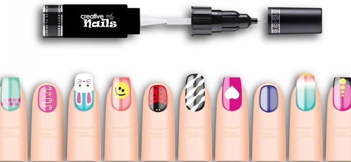 Детский лак-карандаш для ногтей Malinos Creative Nails на водной основе (2 цвета Морской волны + Розовый) (MA-303021+303023) (2722965748381) - изображение 2