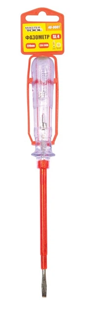 Фазометр MASTERTOOL 220-240 В SL4х220 мм 40-0001 - зображення 2