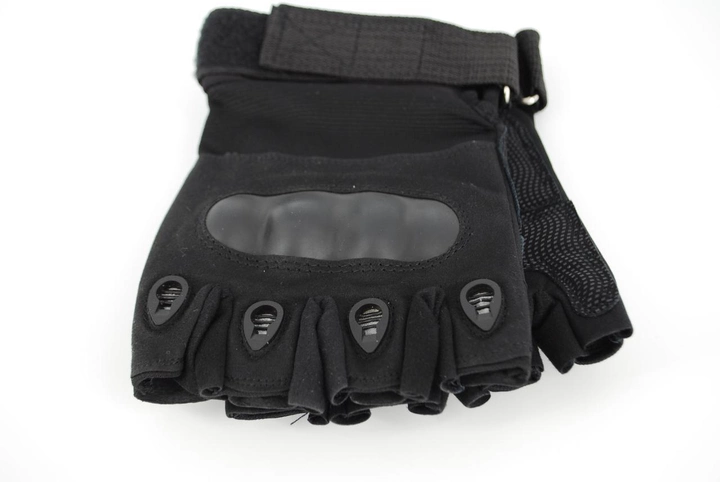 Тактичні рукавички без пальців 9064_M_Black - зображення 2