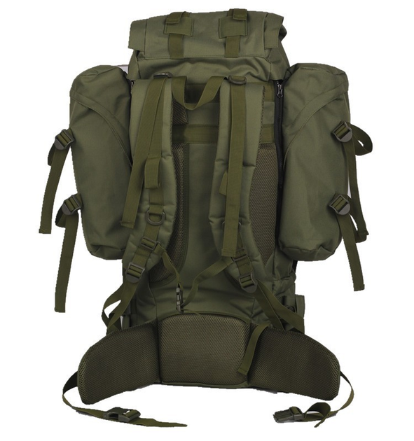 Рюкзак штурмовой армейский дорожный для кемпинга черный 80 литров - изображение 2