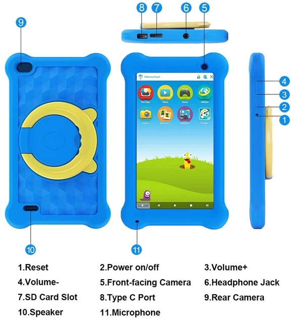 Планшет 7" AEEZO TK701 2/32 ГБ 4 ядра Android 10 Синій Б/У - зображення 3