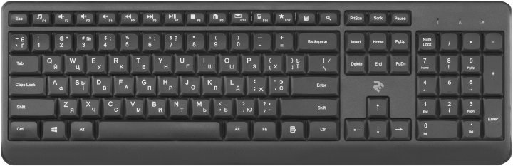 Клавиатура 2E KS220 Black беспроводная 1xAAA (2E-KS220WB) - изображение 1