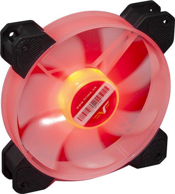 Вентилятор 120 mm Frime Iris Black Red LED подсветка (FLF-HB120MR8) - изображение 1