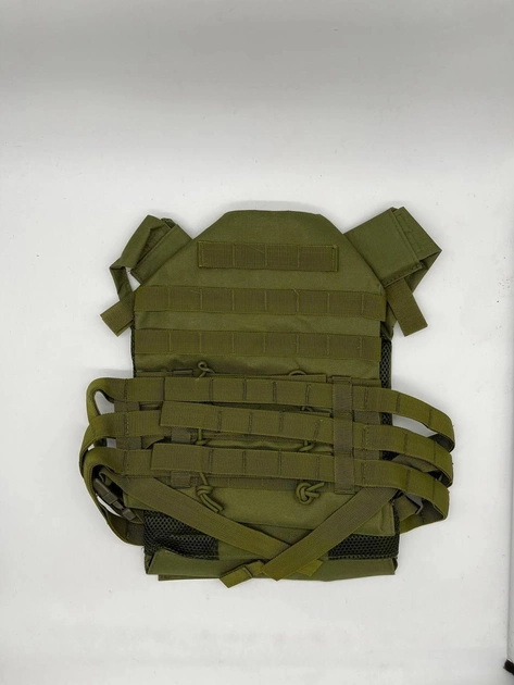 Жилет тактический плитоноска MOLLE А54 JPC олива зеленая военная армейская - изображение 2