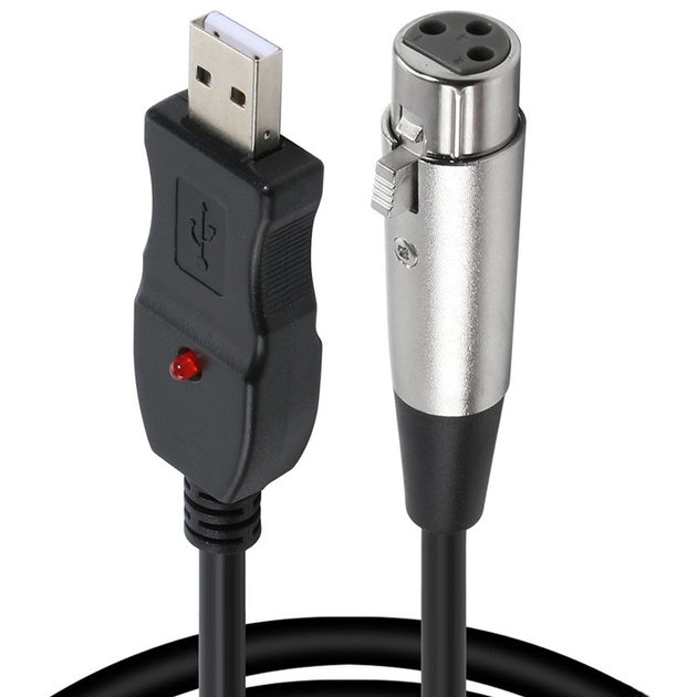 Кабель для микрофона U&P USB 2.0 - XLR 3 м Black (SWE-UTX3-BK) – фото ...