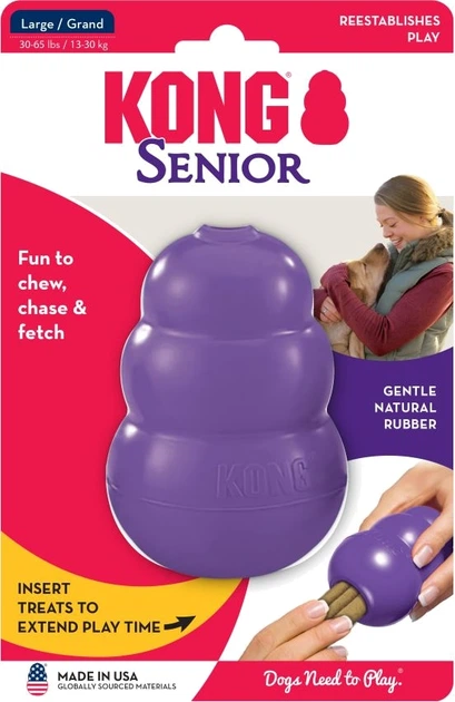 Іграшка Kong Senior груша-годівниця для собак середніх і великих порід зрілого віку L (KN1E) (35585111438) - зображення 2