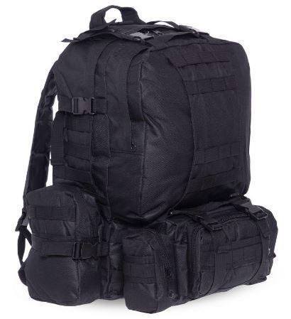 Рюкзак тактический с подсумками RECORD TY-7100 50 л черный - изображение 1