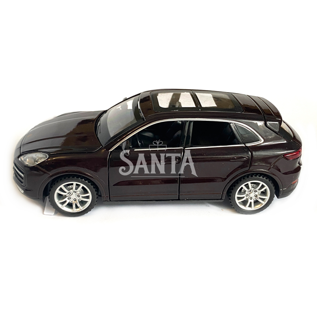 Машинка игровая Porsche Cayenne «АвтоЕксперт» Порше каен, металл, коричневая, подсветка фар, звук, инерция, открываются двери, капот, 15*6*4, 24705 - изображение 3