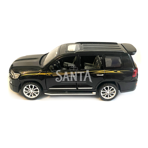 Машинка металева Toyota Land Cruiser AutoExpert Тойота джип чорний, звук, світло, інерц., відкр. двері, багаж, капот, 15*6*6 см (11701W) - зображення 3
