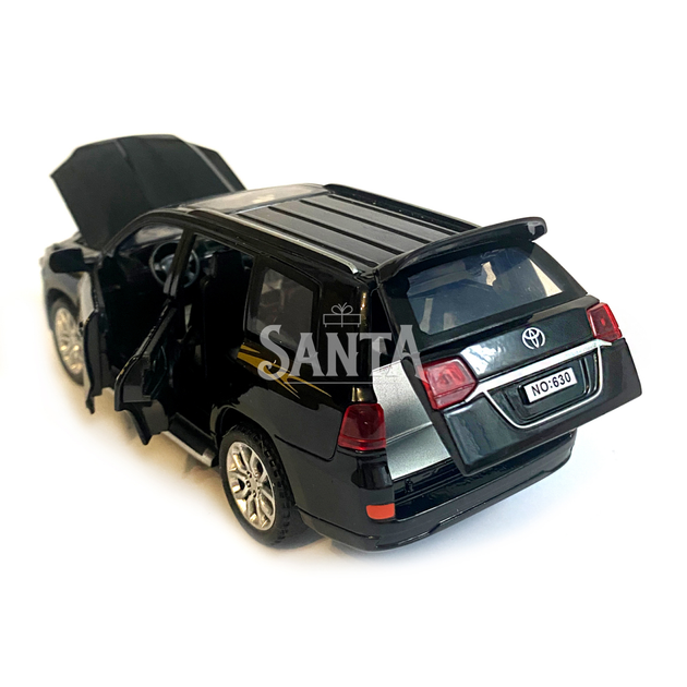 Машинка металева Toyota Land Cruiser AutoExpert Тойота джип чорний, звук, світло, інерц., відкр. двері, багаж, капот, 15*6*6 см (11701W) - зображення 7