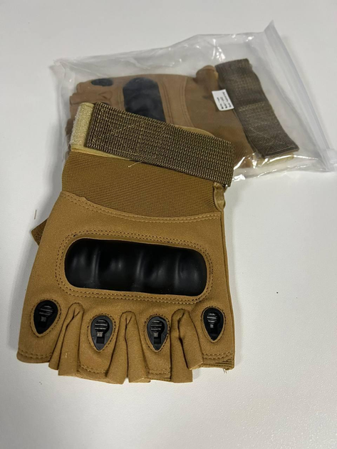 Тактичні рукавиці з кісточками M-PACK L Койот - зображення 1